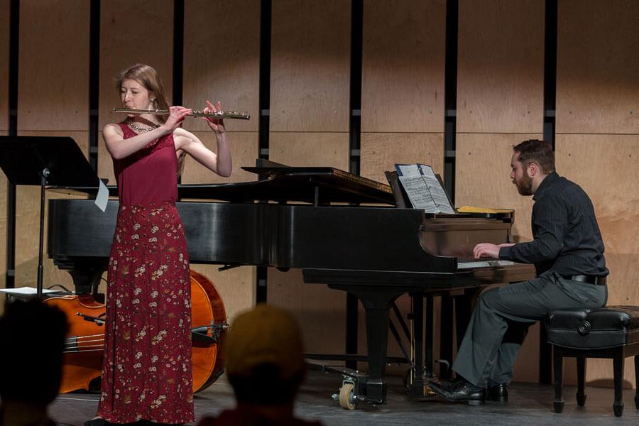 piano and flute musicians